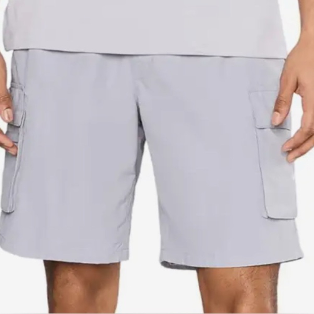 Nike Men's Light Gray Cargo Swim Shorts